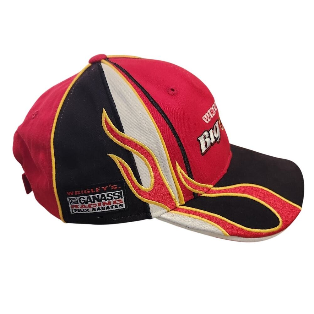 Wrigley's Big‎ Red NASCAR Hat Chip Ganassi Racing 42 Flame Embroidered Cap Mens - Picture 2 of 5